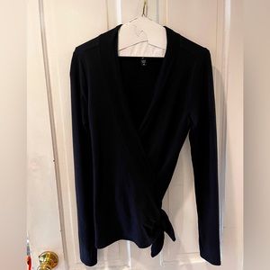 Athleta wrap top, long-sleeve